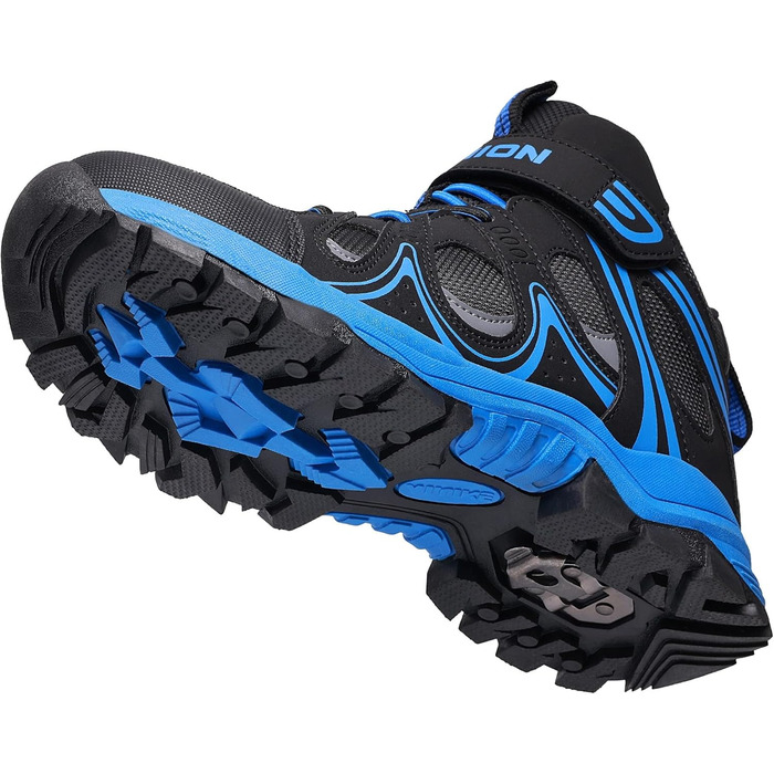 Дитячі зимові черевики ASHION для хлопчиків та дівчаток, снігоступи, утеплені трекінгові черевики, 36 EU, чорний, синій