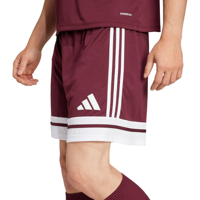 Спортивні чоловічі шорти adidas Squadra 25 (колір: бордовий/білий, розмір 56)