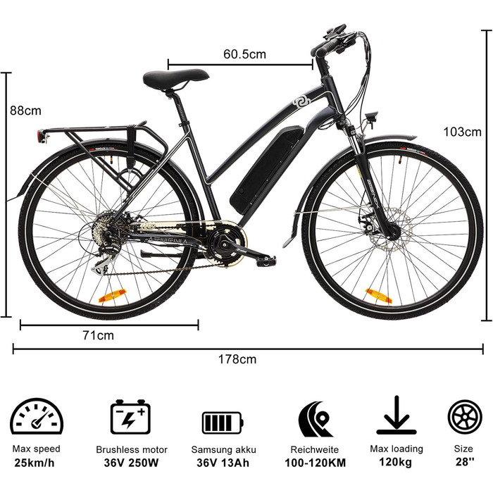Електровелосипед VecoCraft Athena 28