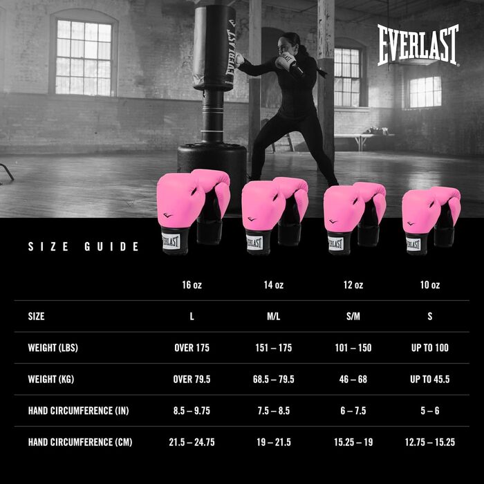Боксерські рукавички Everlast Prostyle 2 для тренувань, 12 oz, рожеві