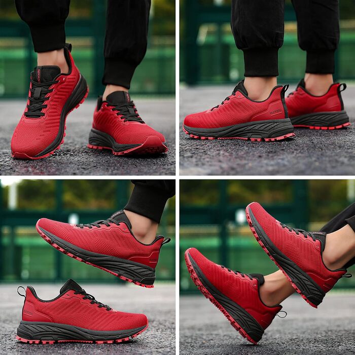 Кросівки для бігу та занять спортом Frysen: біг, теніс, фітнес, повсякденне носіння. Легкі, дихаючі, червоні. Розмір 37 EU