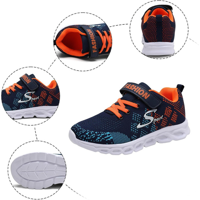 Дитячі кросівки для спорту та активного відпочинку: легкі, дихаючі, з неслизькою підошвою. Колір: темно-синій, розмір 29.