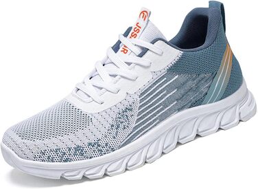 Чоловічі кросівки для бігу та занять спорту: комфорт та стиль. Бігові кросівки для бігу, тенісу, фітнесу, вуличної біганини. Чорно-білі кросівки (40 EU, Entenei Blau)