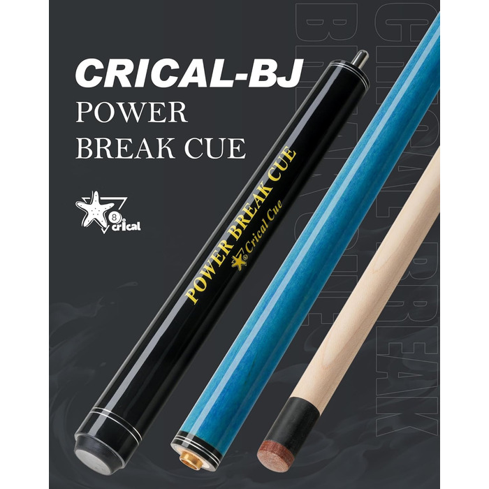 Професійна кий для більярду Crival Heavy Hitter Jump-Break-Queue: 3 частини, 137.2 см, з верхушки 13.2 мм, з клена, для стрибків та обривів