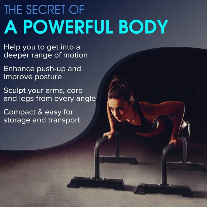 Паралелепи Yes4All для віджимань та витягувань, сталеві ручки з деревом, обладнання для калістеніки, фітнес, тренування з власною вагою