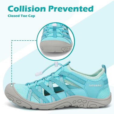 Трекінгові сандалії для жінок SAGUARO, зручні та дихаючі, розмір 36-42 (37 EU), небесно-блакитні