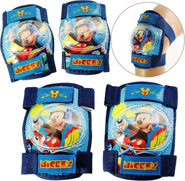Дитячий захисний набір 5 в 1: велосипедний шолом Mickey Mouse, регульований розмір 52-56 см, для дітей 3-15 років, TÜV сертифікат