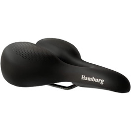 Велосипедне сідло P&P Pro Cycling Hamburg 040, унісекс, для дорослих, чорне, 268x255 мм, зручне