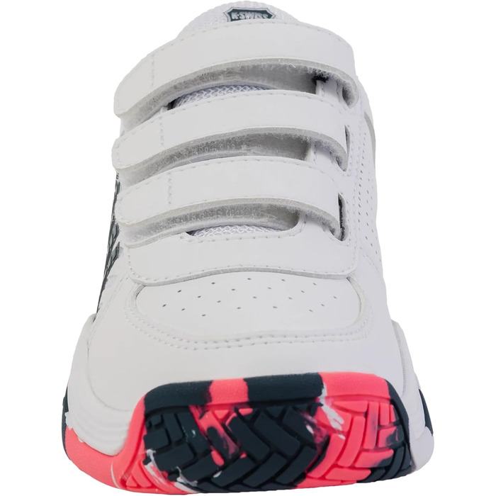 Тенісні кросівки K-Swiss Kinder Court Express 2 Strap White Stargazer Neon Blaze (29 EU)