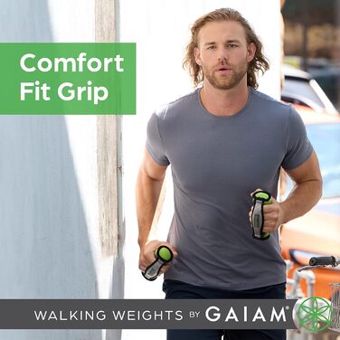 М'яка гантеля Gaiam з ремінцем для жінок і чоловіків, 1 шт, лаймова, для фітнесу та ходьби