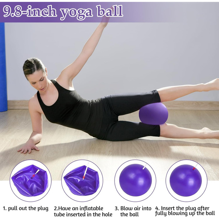 Набір для пілатесу: кільце, м'яч, ремінь, фітнес-кільце для тренування пресу, ніг та рук