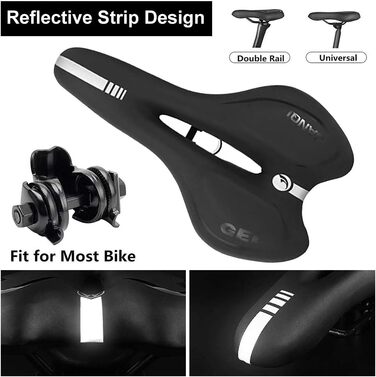 Велосипедне сідло Cube для чоловіків та жінок: комфортне, ергономічне, з гелевою вставкою, для MTB, BMX, шосе, електровелосипеда та ін.