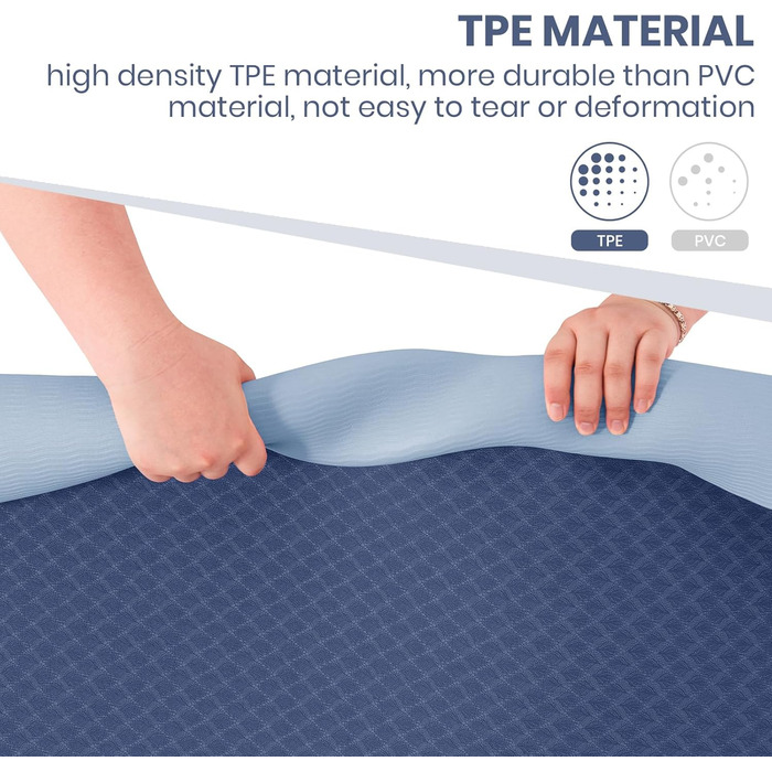 Килимок для йоги Narwhal XXL TPE, 190x80x0.6 см, антиковзаючий, зелено-чорний