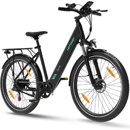Електровелосипед HITWAY 27.5″, гірський Pedelec 250W, акумулятор 432Wh, запас ходу до 100 км, 7 швидкостей, для дорослих, 2024