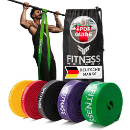 Еластичні гумки для фітнесу: набір 6шт/5шт для силових тренувань та домашнього спортзалу (жовтий, червоний, чорний, фіолетовий, зелений, синій)