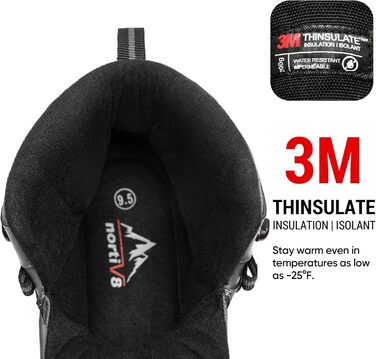 Чоловічі зимові черевики NORTIV 8 для активного відпочинку (41 EU, сірий)