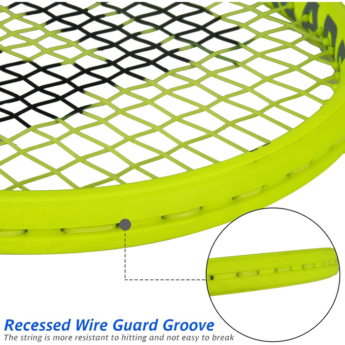 Тенісний ракетовий комплект для дорослих: легкий, з чохлом, 27 дюймів, жовтий Head