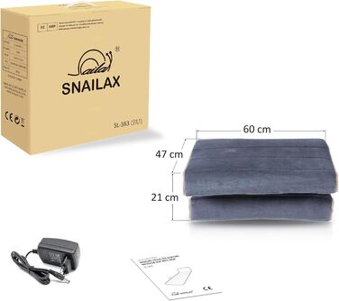 Масажний килимок Snailax з 10 вібраційними моторами та 4 терапевтичними нагрівальними подушками. Зігріваючий масажний килимок для спини та ніг, 175*60*5 см. Чудовий подарунок для чоловіків та жінок