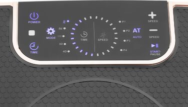 Вібраційна платформа Gymtek 4D з Bluetooth і підсвіткою, 4 режими тренувань, для дому, для нарощування м'язів і спалювання жиру