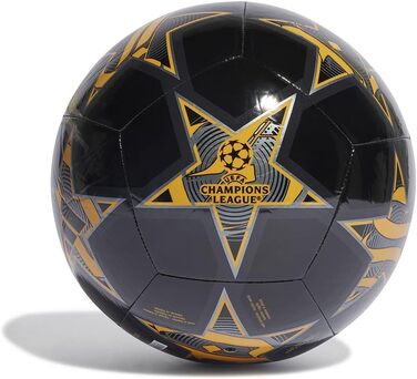 Футбольний м'яч adidas UCL Rm CLB, машинне зшивання, розмір 5, чорний/жовтий/карбон