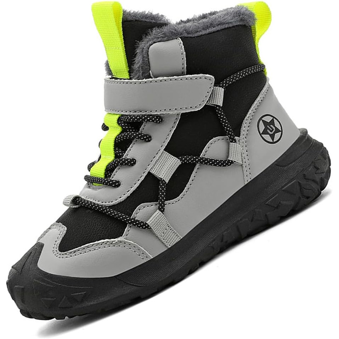 Дитячі зимові черевики Kinder Baumwolle, розмір 28-41, сірий колір