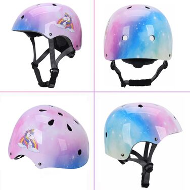 Дитячий шолом з наколінниками, налокітниками та захистом зап'ястків. Захист для ролерів, скейтборду. Для дітей 3-8 років, рожевий