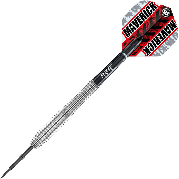 Професійний набір дартс WINMAU Maverick 21 г, сталевий наконечник, вольфрам, з крилами та стрижнями