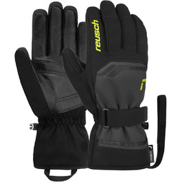 Чоловічі лижні рукавички Reusch Primus R-tex XT, водонепроникна мембрана, теплі зимові рукавички софтшел, сірі-жовті, розмір 9.5
