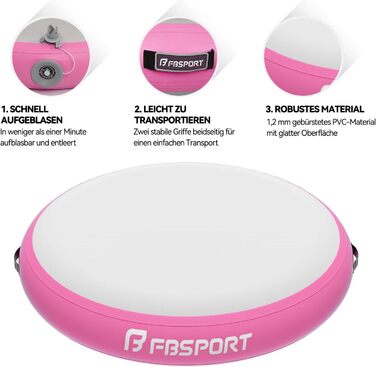 Airtrack Matte FBSPORT надувний килимок для гімнастики 70/100/140см, висота 10/20/30см з насосом