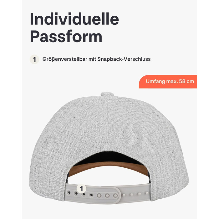 Кепка-снэпбек Johnny Urban Dean унісекс, регульований розмір, сіро-коричнева