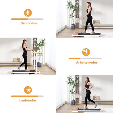 Бігова доріжка Walking Pad Lacuffy 2,5 к.с. для дому, до 136 кг, з керуванням через додаток, тренуваннями та мультиплеєрними забігами (золота, 80 см)