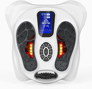 Creliver Medic стимулятор кровообігу для ніг EMS TENS, проти болю та набряків у колінах і ногах, покращує кровообіг, білий