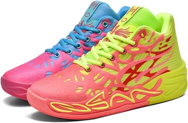 Баскетбольне взуття для чоловіків, антиковзаюче, зносостійке, модне спортивне взуття, великі розміри, червоно-зелене (41 EU, Yuanyang)