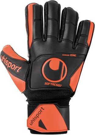 Воротарські рукавички Uhlsport Soft Resist Flex Frame чорні/помаранчеві/білі, розмір 8