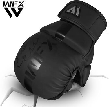 Боксерські рукавички WFX для MMA, боротьби, муай-тай та кікбоксингу з відкритою долонею та регульованою підтримкою зап'ястя