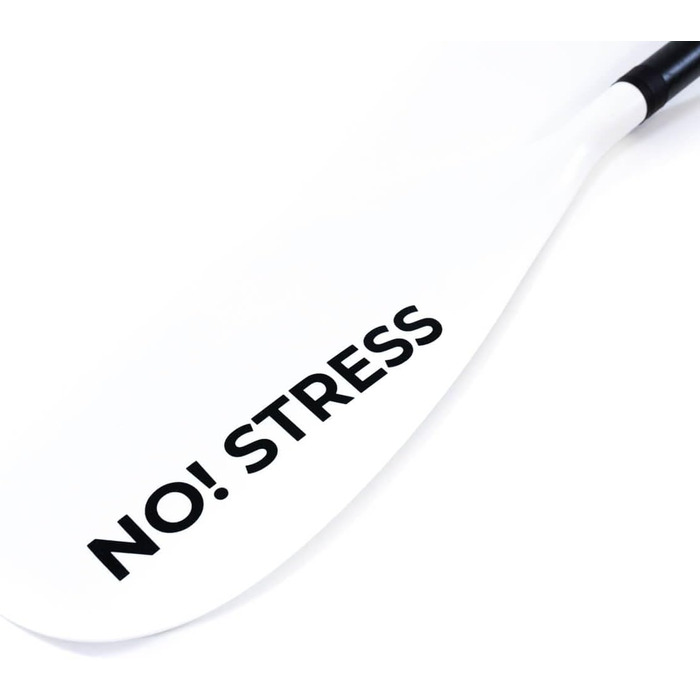 Гібридне SUP і каяк весло No Stress, 4-частинне, карбоновий стрижень, регульована довжина 230 см (каяк) / 172-213 см (SUP), легке, для початківців і досвідчених