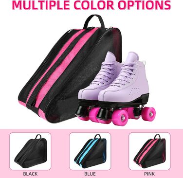 Сумка для роликів та ковзанів для дітей, рожева, з регульованими ремінцями та відділеннями