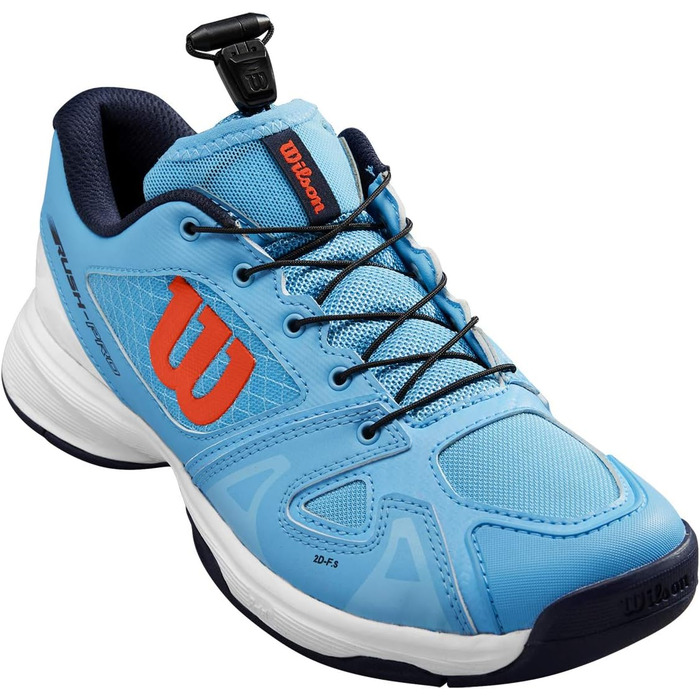 Тенісне взуття Wilson Rush Pro Jr Ql Carpet для дітей, білий, блакитний, чорний (28 2/3 EU)