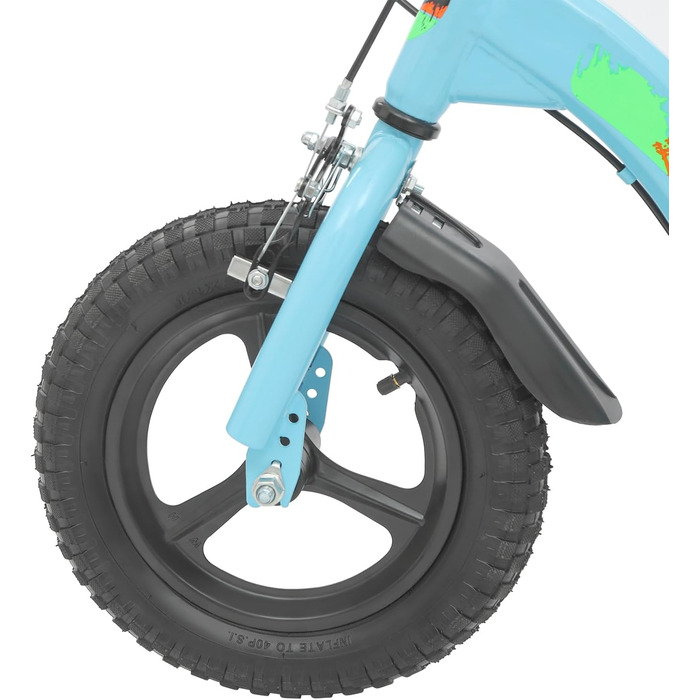 Дитячий велосипед 12 дюймів з підставками та пляшкою для води, регульований по висоті, для дітей 2-5 років (синій)
