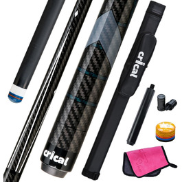 CRICAL Більярдний кий з карбону, 147 см, професійний, з'єднання 3/8 x 8, наконечник 12.5 мм, CL-01 Set