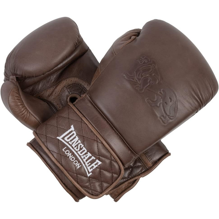 Боксерські рукавички Lonsdale зі шкіри, вінтажні, коричневі, 12 oz