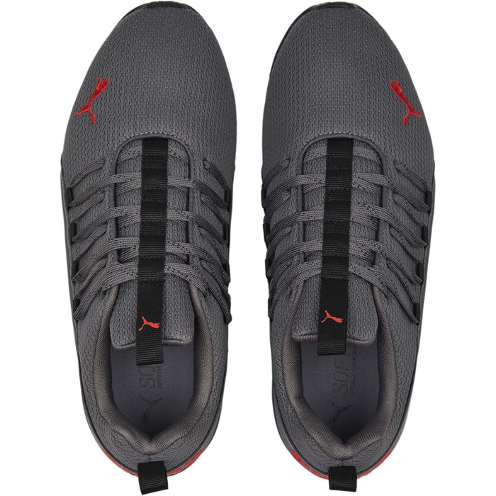 Кросівки PUMA Axelion Refresh для чоловіків, 44 розмір, чорний, сірий, червоний