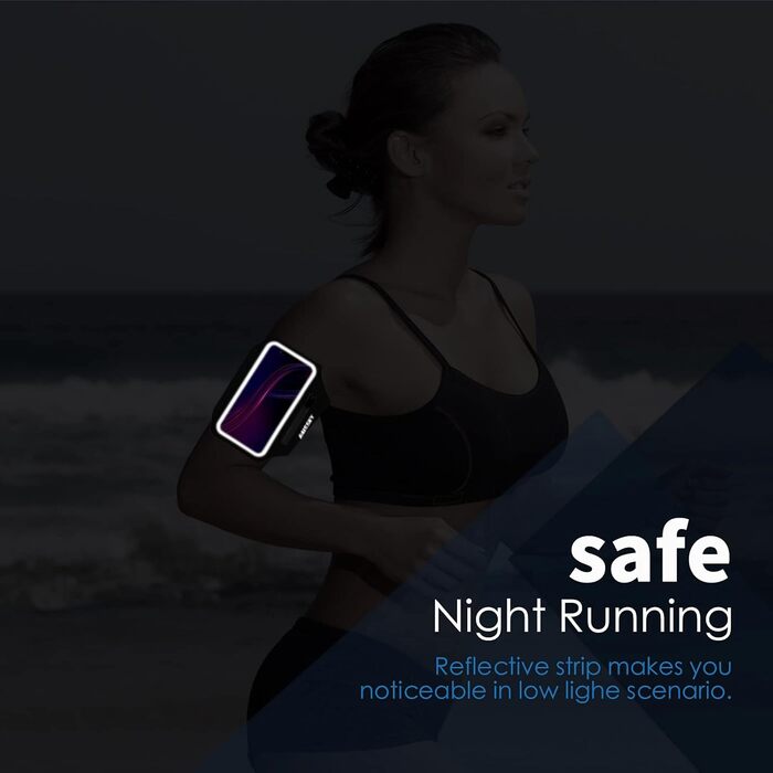 Спортивний браслет Haissky з кишенькою для навушників - чохол для телефону на руку для iPhone та Huawei