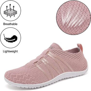 Легкі балетки Merdoo для жінок та чоловіків: зручні шкарпетки-кросівки, дихаючі спортивні тапочки на будь-яку погоду. Розміри 37-45 EU (Рожевий, 39 EU)