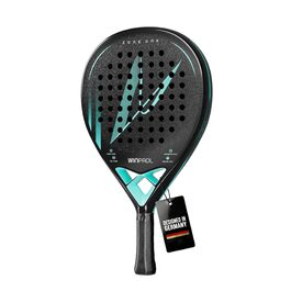 Ракетка для падел Zone One Carbon - 100% Карбон, м'який Eva-керн, 365 г, краплеподібна форма, шорсткий ударний майданчик - Унісекс (Бірюзовий)