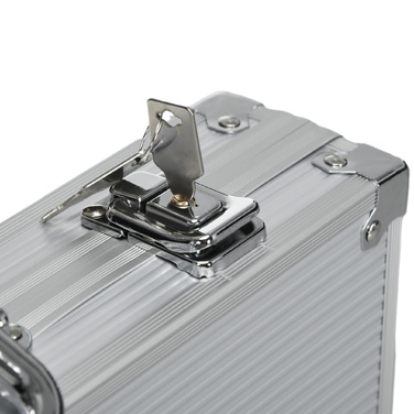 Набір для покеру SportNOW Casinozubehör з фішками та кейсом для фішок, включаючи підкладку, 500 фішок, комплект для 9-10 гравців, срібний