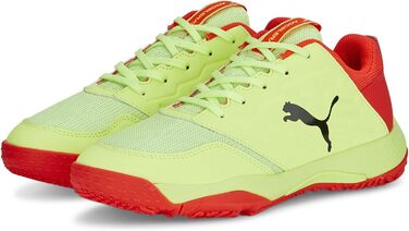 Дитячі гандбольні кросівки PUMA Accelerate Turbo Jr II (37 EU, жовто-червоний, чорний)