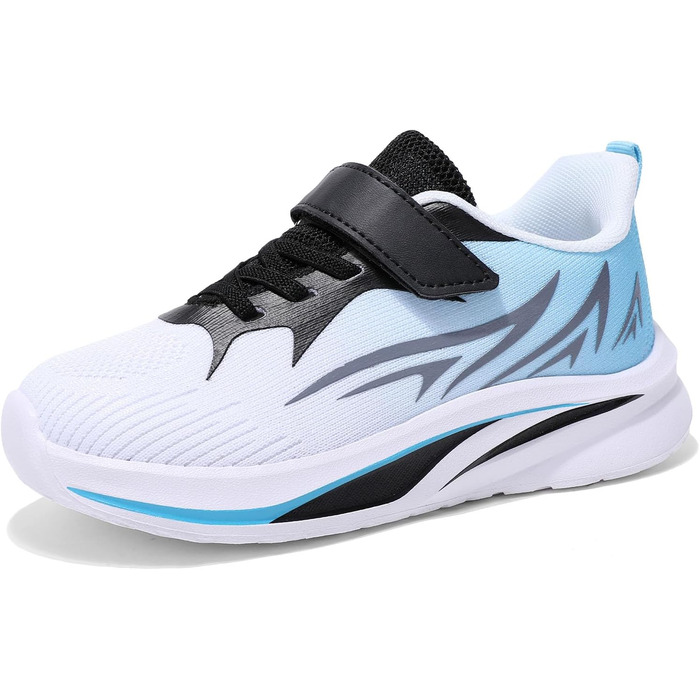 Дитячі спортивні кросівки для хлопчика. Повітряні кросівки для залу та вулиці. Розмір 38 EU, блакитно-білі.