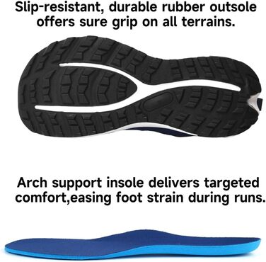 Кросівки для бігу широкі чоловічі/жіночі, зручні, дихаючі, спортивні, розмір 37-47 (41 EU, блакитні)