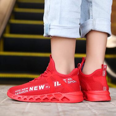 Дитячі спортивні кросівки для залу: дихаючі, легкі, унісекс, червоні (EU 39)